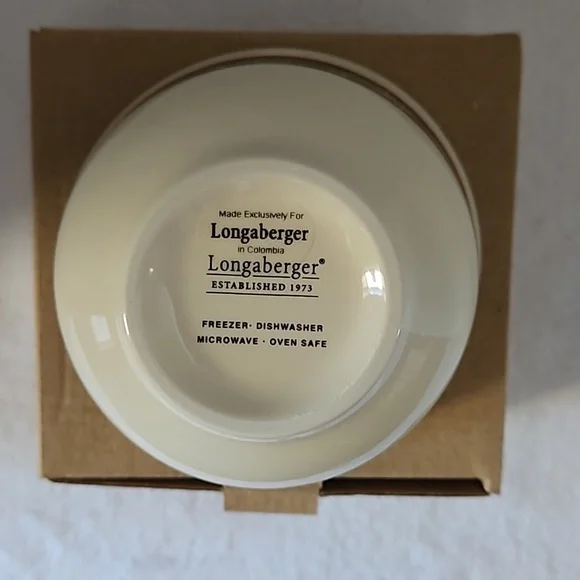 NWT Classic Longaberger Holiday Snowflake Dessert Bowls Set of 4